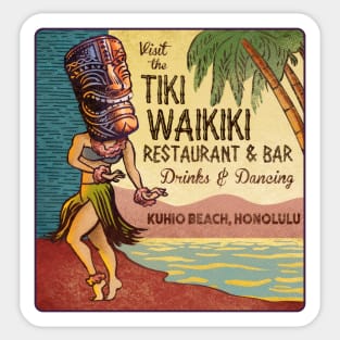 Tiki Waikiki Sticker